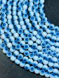 Beautiful Evil Eye Glass Beads 8mm Round Beads, Beautiful White with Blue Eyes Evil Eye Amulet Glass Beads, Full Strand Glass Beads For Discount