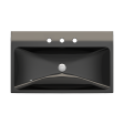 BOCCHI Scala Arch 32  Black 3 Hole Wall-Mounted Fireclay Bathroom Sink Online Hot Sale