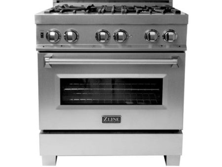 ZLINE 30  Stainless Steel Dura Snow 4.0 cu. ft. Dual Fuel Range with Gas Stove and Electric Oven For Cheap