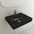 BOCCHI Scala Arch 23  Matte Black 1-Hole  Wall Mounted Fireclay Bathroom Sink Online Hot Sale