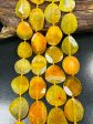 Natural Dragon Skin Agate Gemstone Bead Faceted Freeform Oval Shape, Beautiful Orange Color Dragon Skin Agate Beads, Full Strand 15.5  Sale