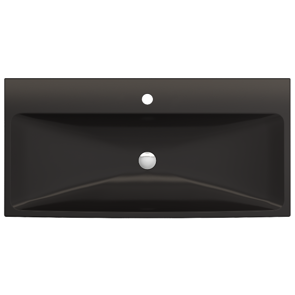 BOCCHI Scala Arch 39  Matte Black 1-Hole Wall-Mounted Fireclay Bathroom Sink Sale