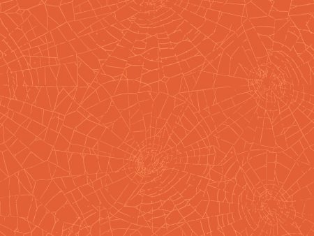 Metallic Spider Webs Cotton Fabric Orange MAS10212-O Web of Roses by Jera Brandvig for Maywood Studio Online Sale