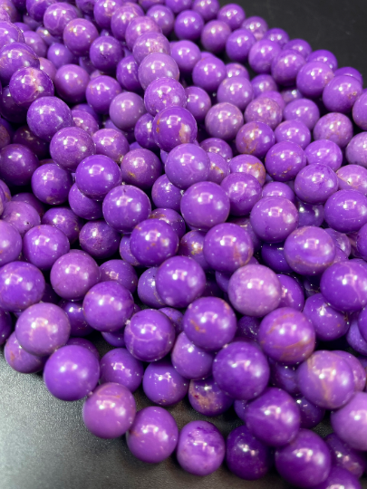 AAA Natural Phosphosiderite Gemstone Bead 4mm 6mm 8mm 10mm 12mm Round Bead, Beautiful Natural Purple Color Gemstone Beads Online now