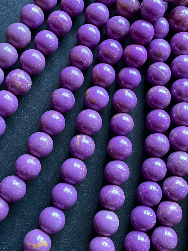 AAA Natural Phosphosiderite Gemstone Bead 6mm 8mm 10mm Round Beads, Beautiful Natural Purple Color Phosphosiderite Gemstone Bead Hot on Sale